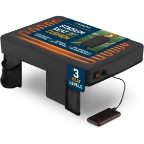 Alpcour Portable Heated Extra Thick Stadium Seat Cushion - 21x 15 Inch Bleacher Cushion With Side Pocket