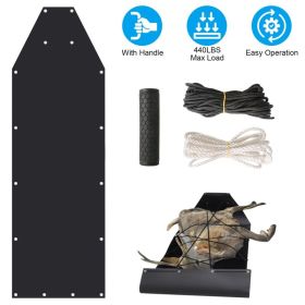 Deer Drag Sled With Handle Deer Cart Game Hauler Snow Sledding Pad Hunting Gear Supplies With 32.8FT Black Rope 16.1FT White Rope For Hunting Ice Fish