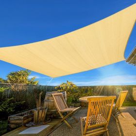 24'X24' Beige HDPE Sunshade Sail