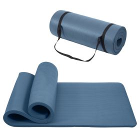 Only Supports Self Pickup  Yoga Mat, One Inch Thickened High-density Practice Mat, Tear-resistant Practice Yoga Mat With Straps, Suitable For All Kind (Option: Aqua)