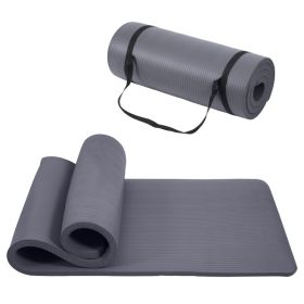 Only Supports Self Pickup  Yoga Mat, One Inch Thickened High-density Practice Mat, Tear-resistant Practice Yoga Mat With Straps, Suitable For All Kind (Option: Graphite)